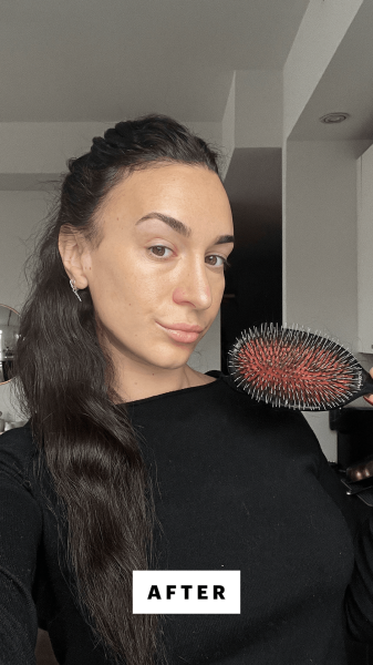 Image may contain Adult Person Brush Device Tool Face and Head